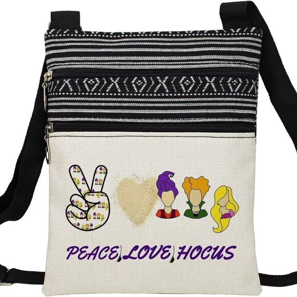 Handbags - Witch Sisters Crossbody Bag Ethnic Pattern Adjustable Strap Small Zipper